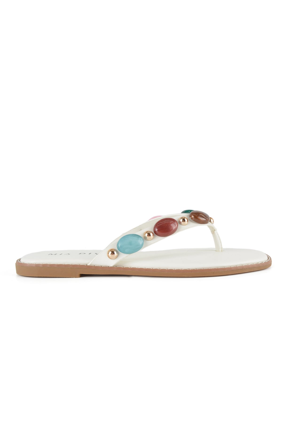 MIA DIVA Colorful Gem Thong Flat Sandals Fuma 25103