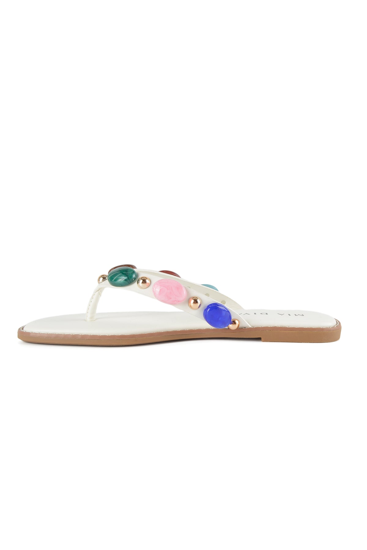 MIA DIVA Colorful Gem Thong Flat Sandals Fuma 25103