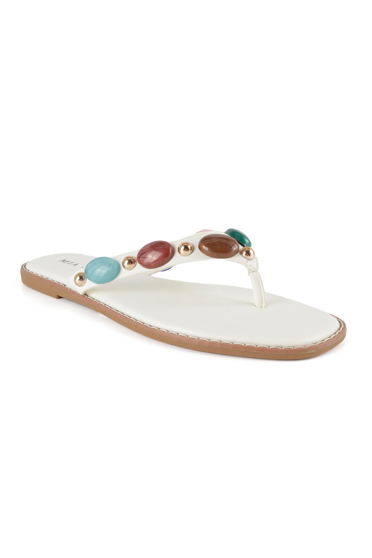MIA DIVA Colorful Gem Thong Flat Sandals Fuma 25103