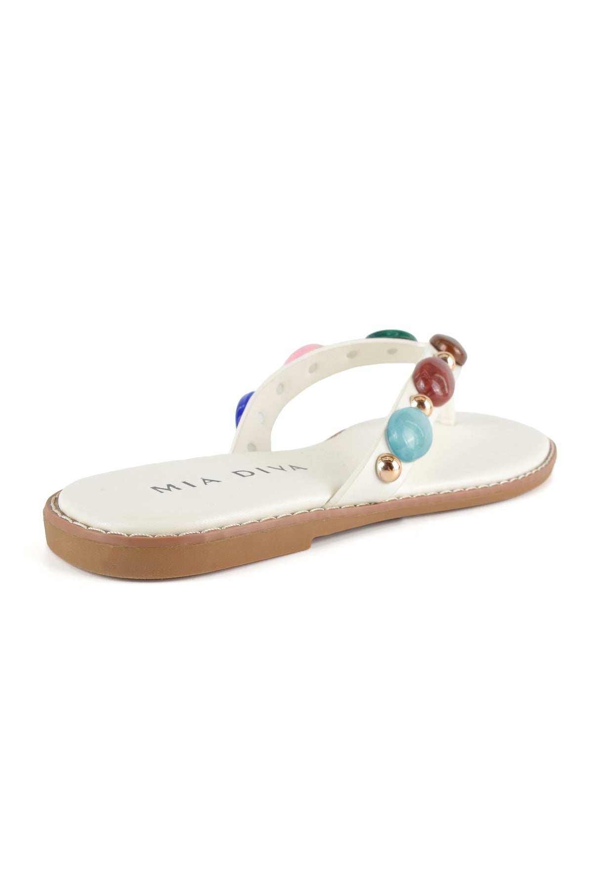 MIA DIVA Colorful Gem Thong Flat Sandals Fuma 25103