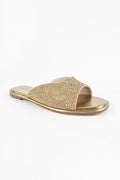 MIA DIVA Rhinestone Flat Sandals Linda 2565