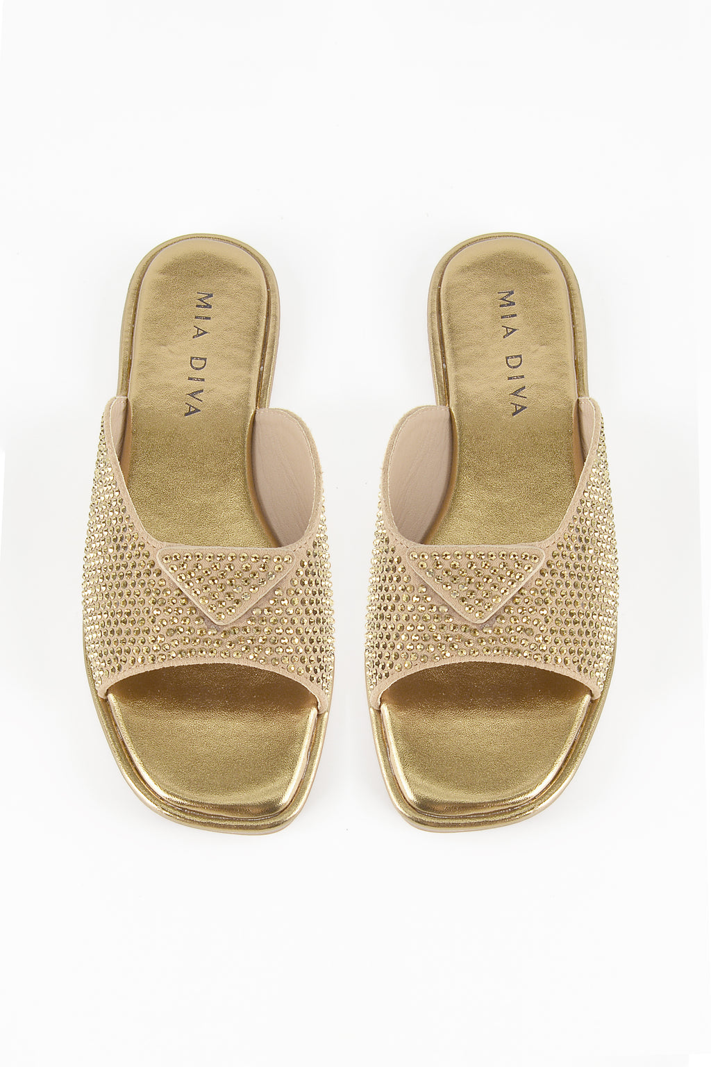 MIA DIVA Rhinestone Flat Sandals Linda 2565