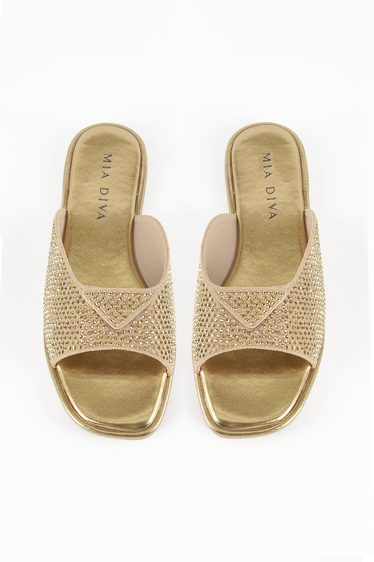 MIA DIVA Rhinestone Flat Sandals Linda 2565