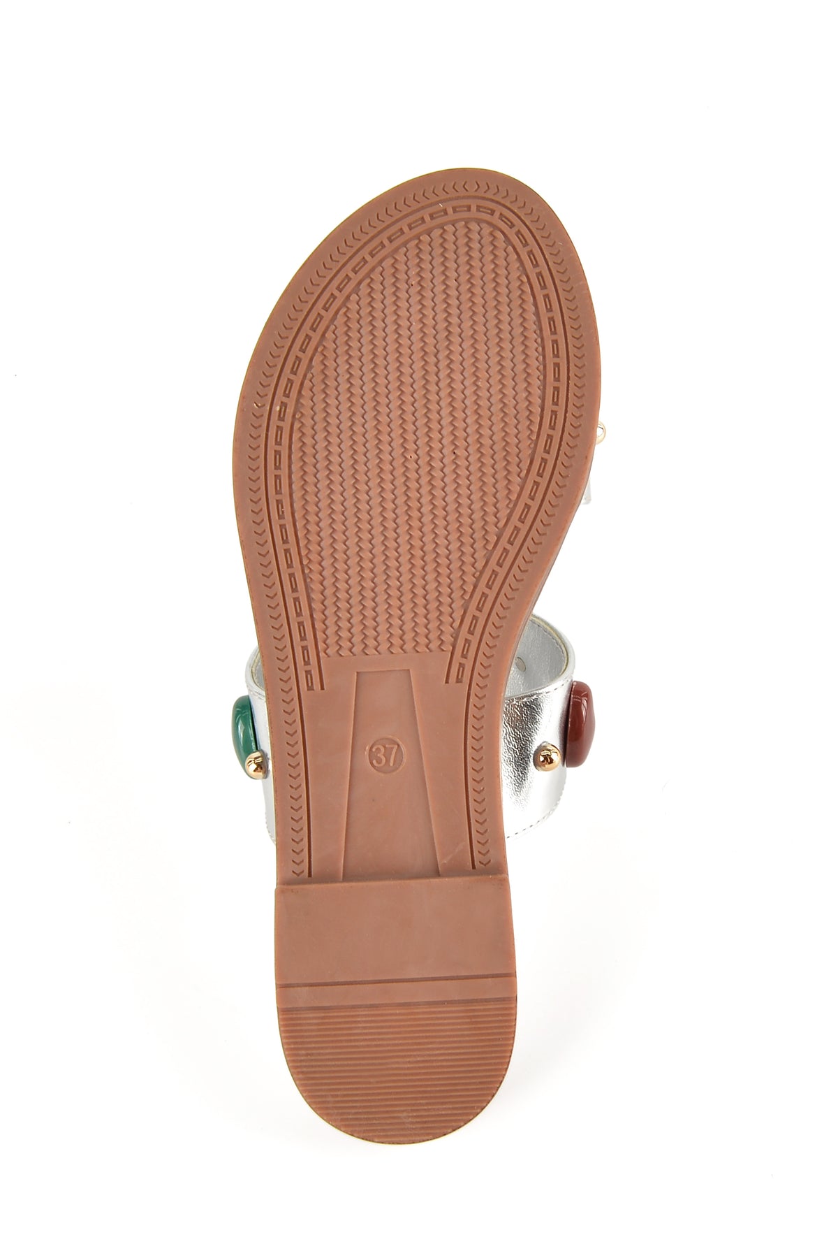 MIA DIVA Colorful Gem Double Strap Flat Sandals Bazara 2543