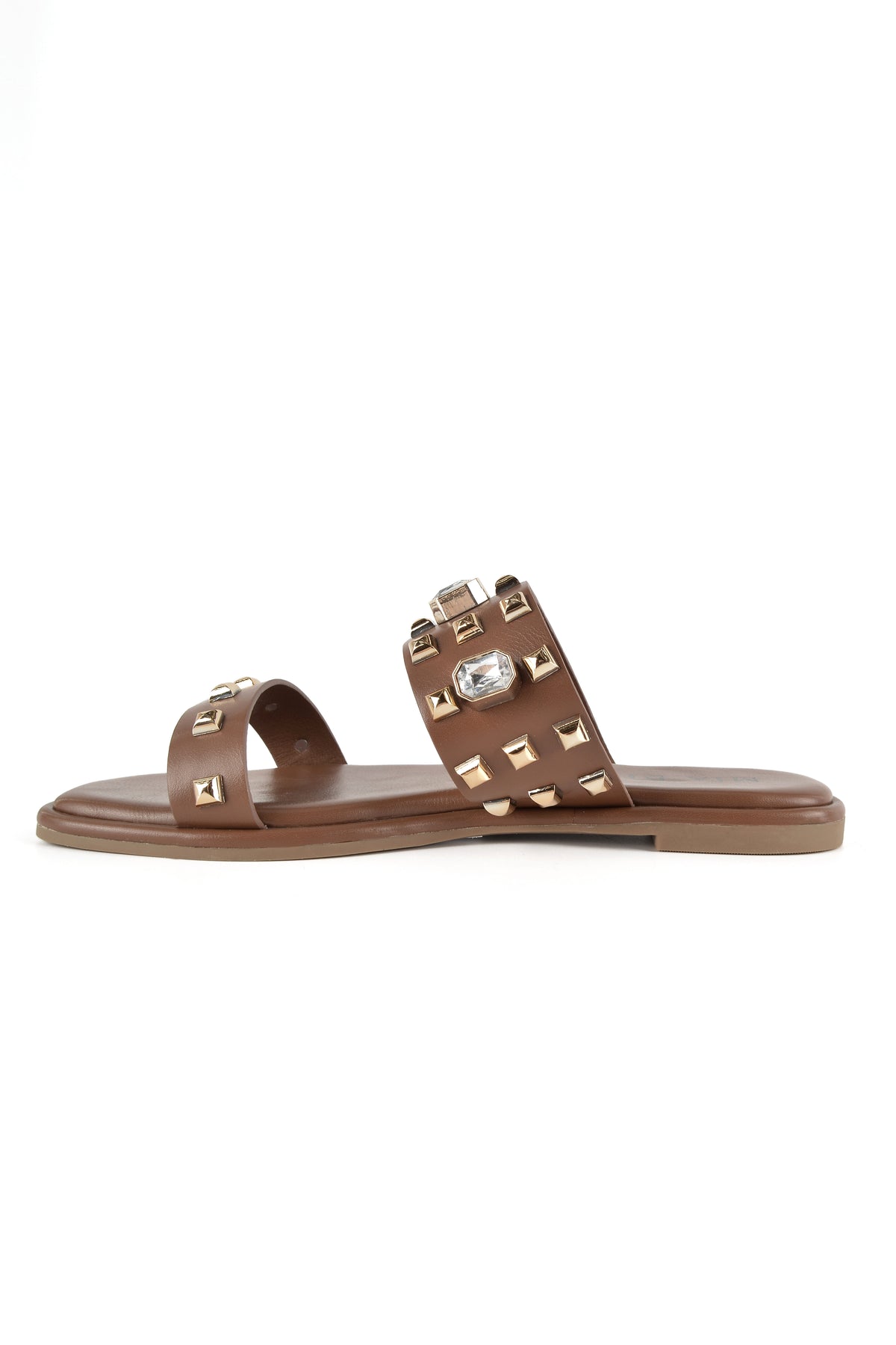 MIA DIVA Double Strap Stud  Flat Sandals Baka 2596