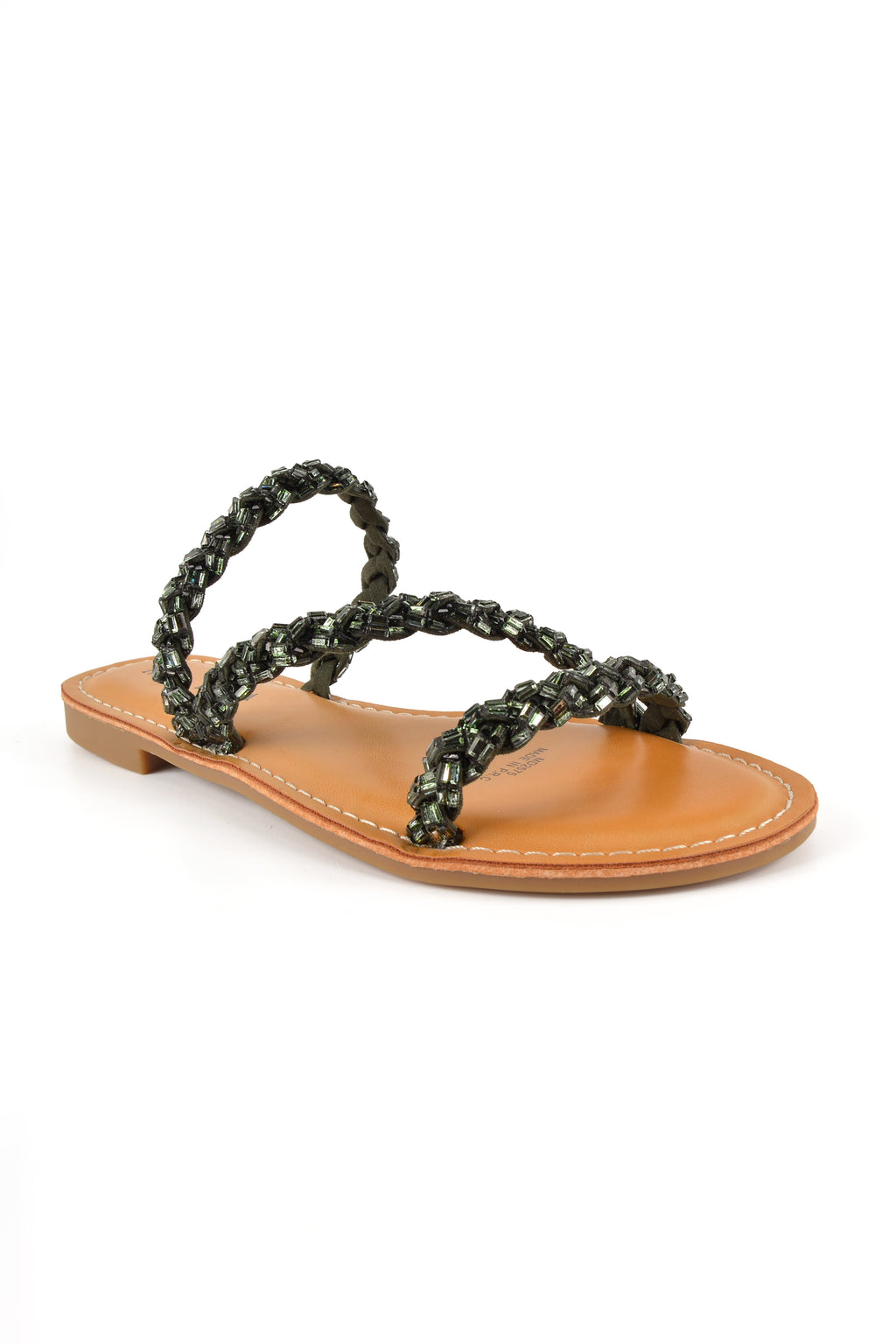 MIA DIVA Crystal Strap Flat Sandals Selina 2575