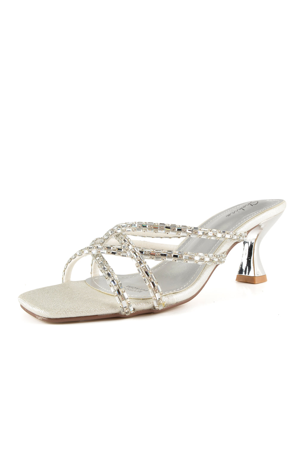 MIA DIVA Rhinestone Strappy Heeled mules Vivine 2552