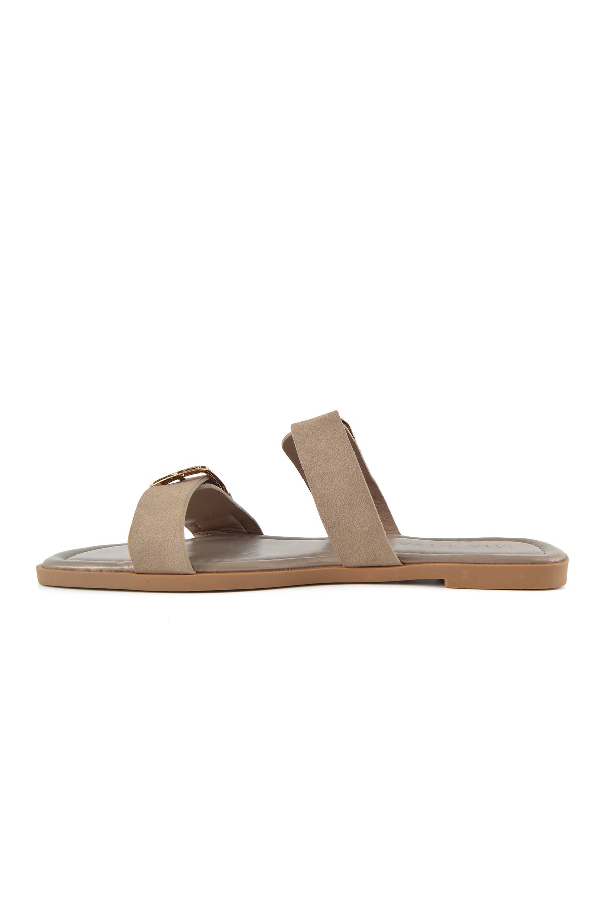 MIA DIVA Double Strap Gold Buckle Flat sandals Kaira 2566