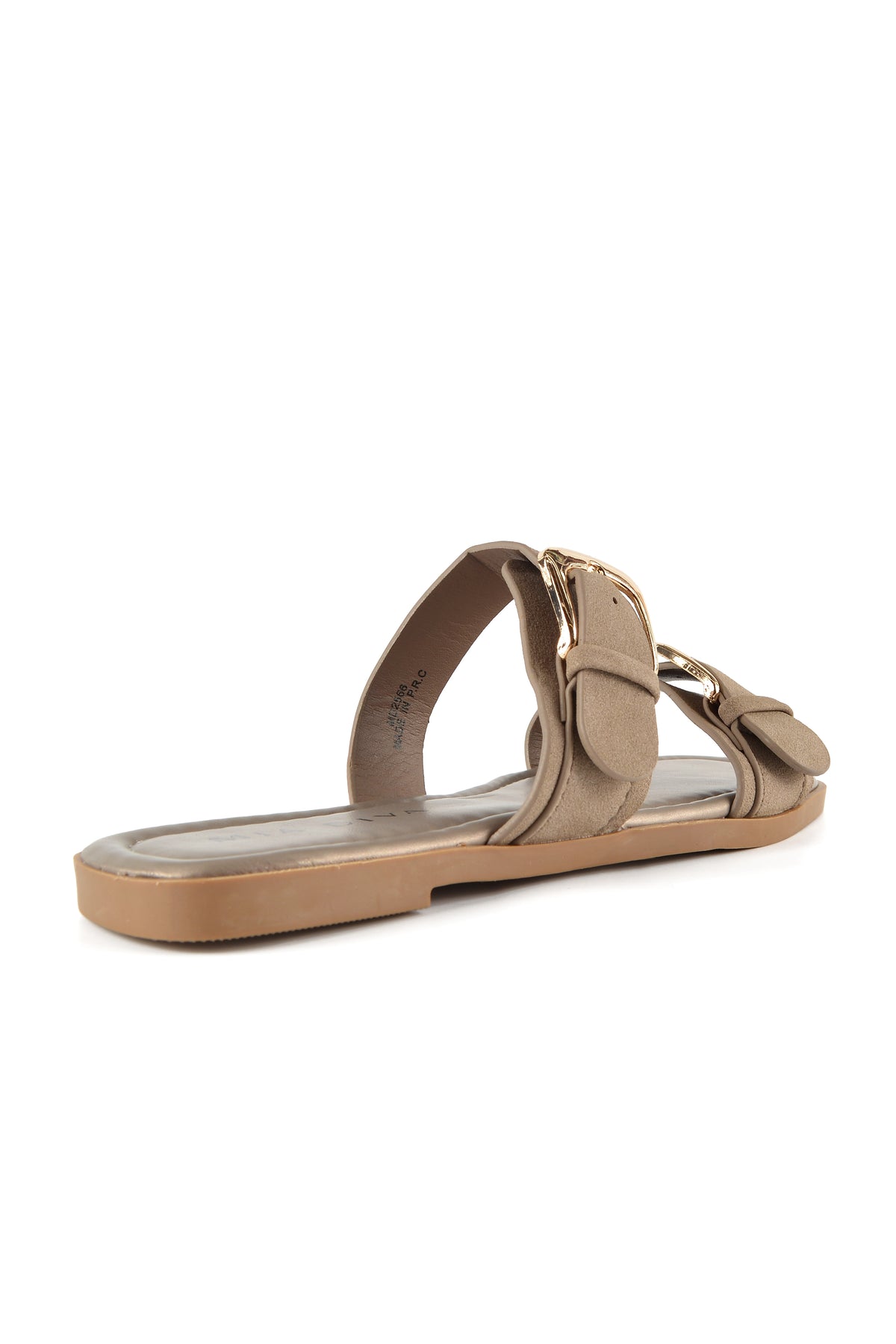 MIA DIVA Double Strap Gold Buckle Flat sandals Kaira 2566