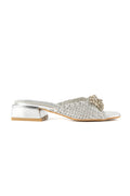 MIA DIVA Crystal Buckle Woven Mules Moria 25109