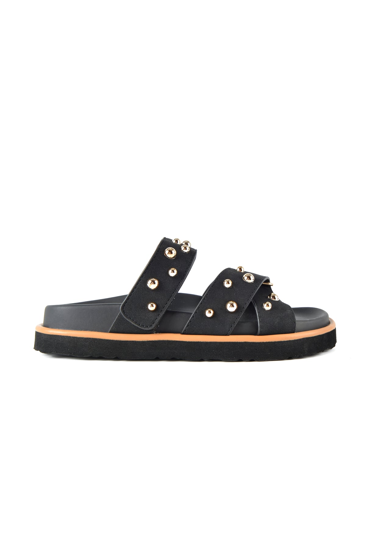 MIA DIVA Studded Cross-Strap Slide Sandals Lucia 2529