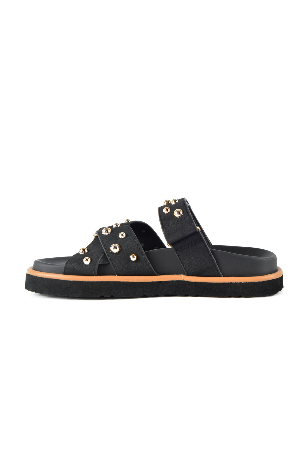 MIA DIVA Studded Cross-Strap Slide Sandals Lucia 2529