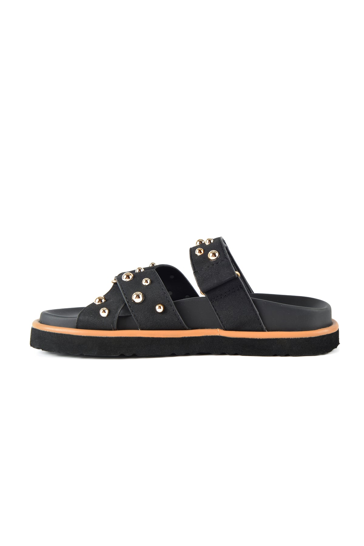 MIA DIVA Studded Cross-Strap Slide Sandals Lucia 2529