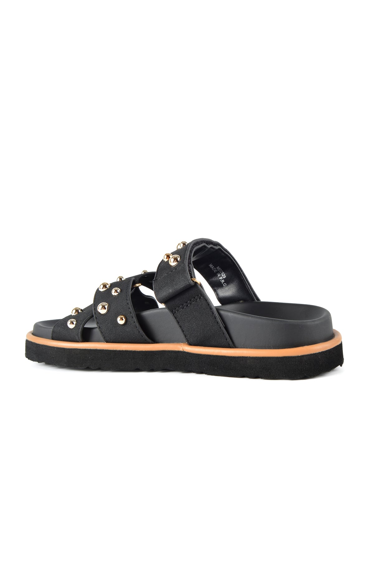 MIA DIVA Studded Cross-Strap Slide Sandals Lucia 2529