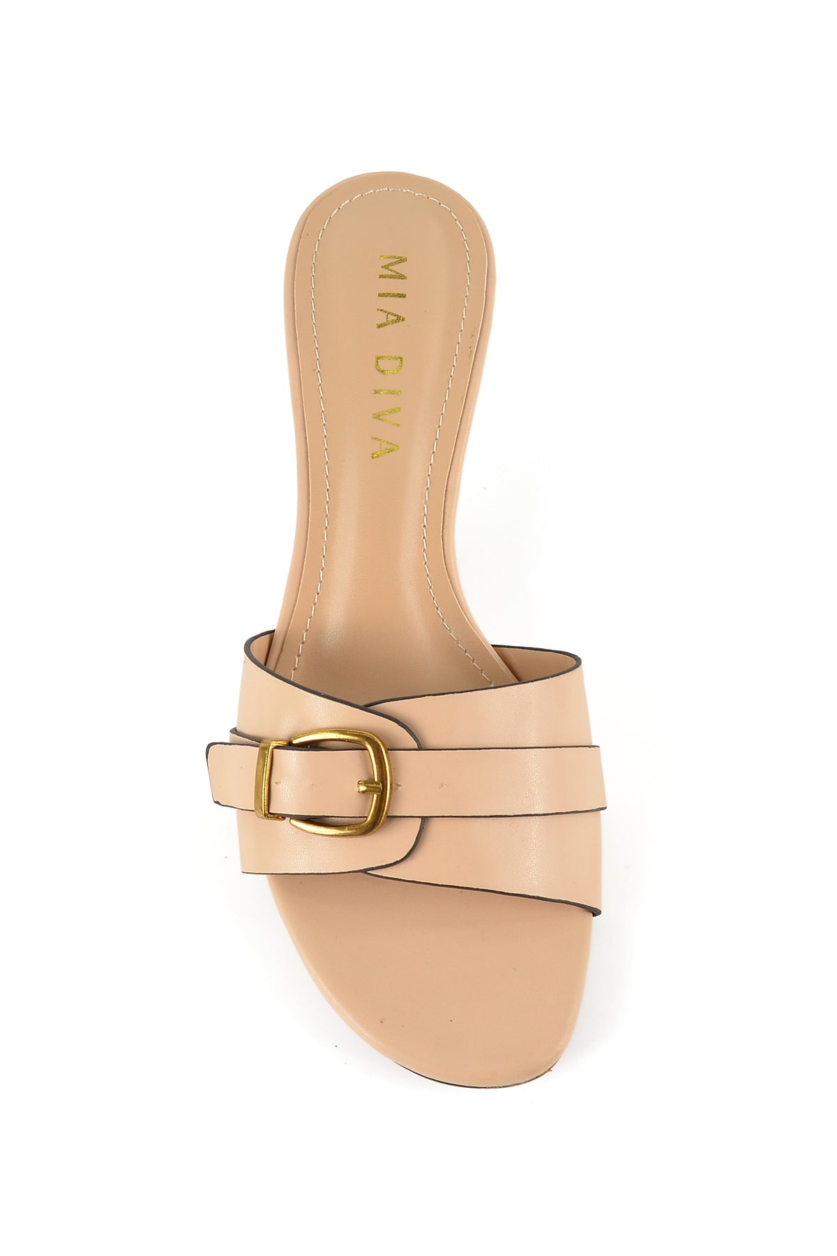 MIA DIVA Gold Buckle Detail Heeled sandals Lora 2577