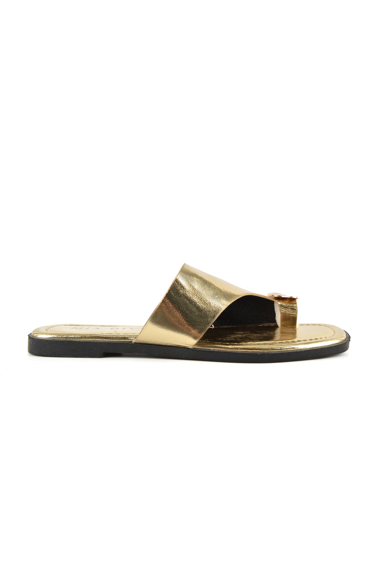 MIA DIVA Metallic Toe Ring Flat Sandals Rocky 25173