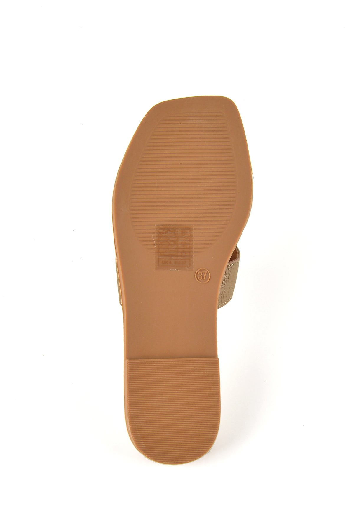 MIA DIVA Contrast Strap Flat Slide Sandals – Multicolor