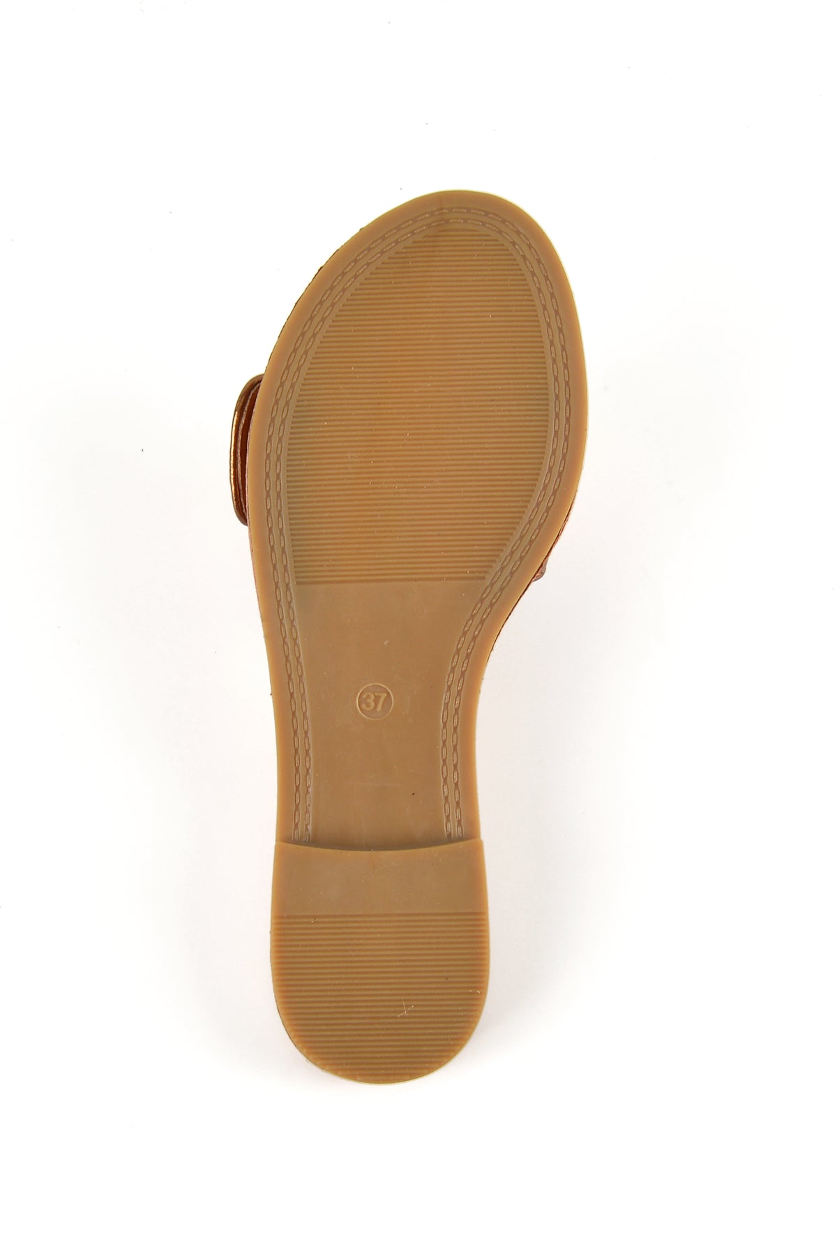 MIA DIVA Metallic Buckle Flat Slide Sandals Bilie 2514