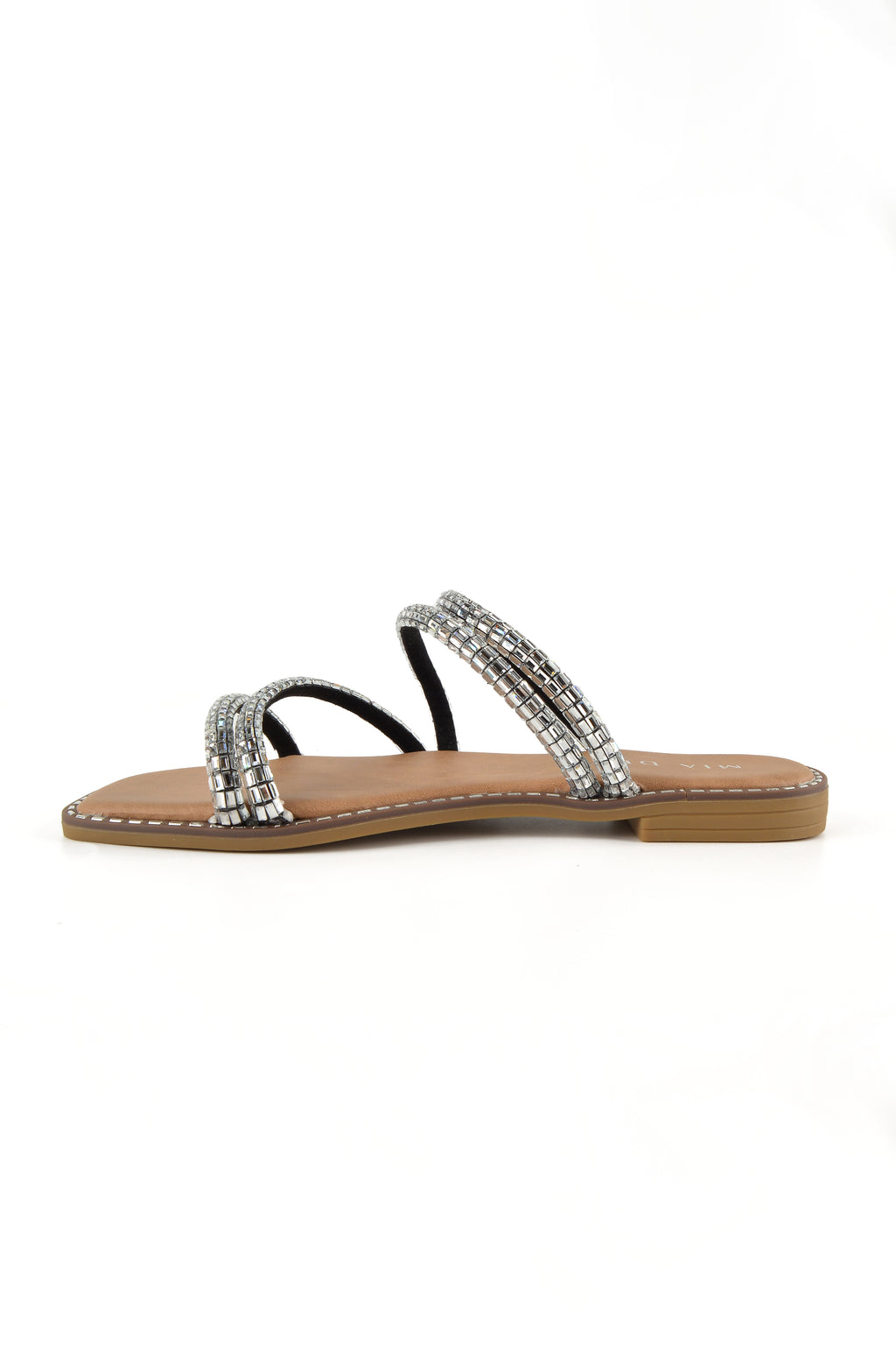 MIA DIVA Multi Straps Crystal Sandals Linan  2526