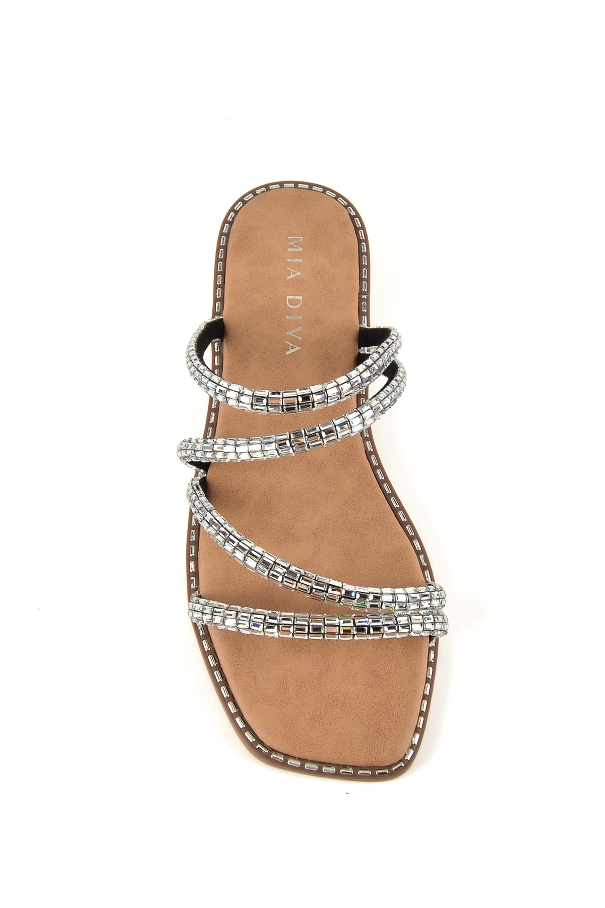 MIA DIVA Multi Straps Crystal Sandals Linan  2526