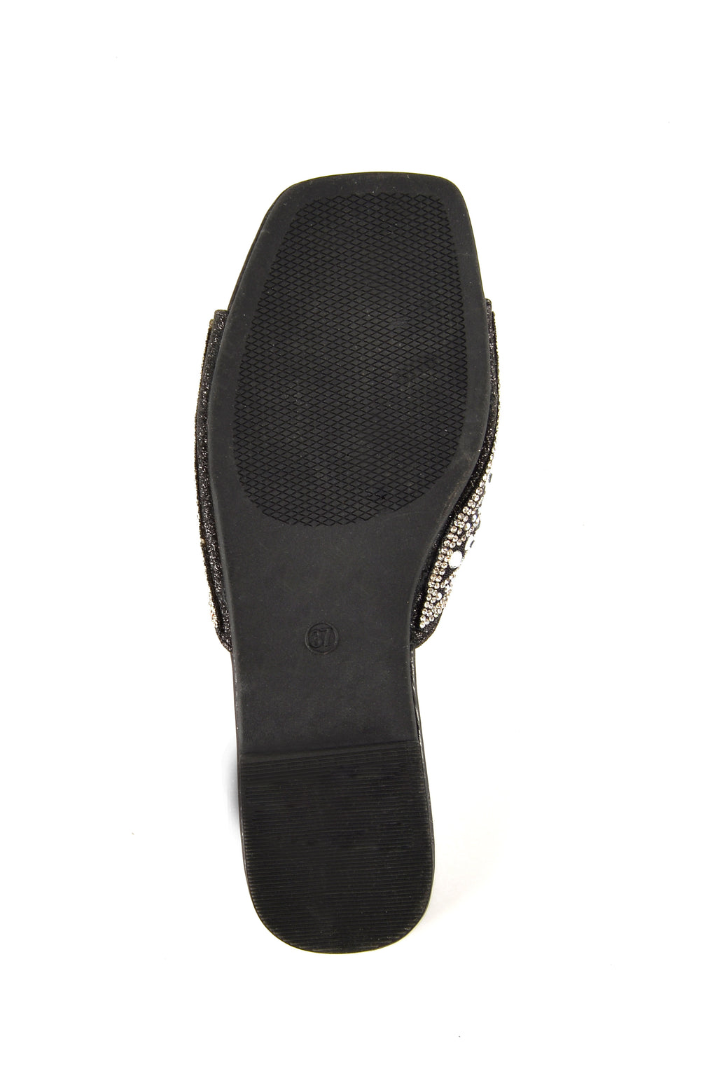 MIA DIVA Rhinestone Flat Slide Sandal Lucca 2539