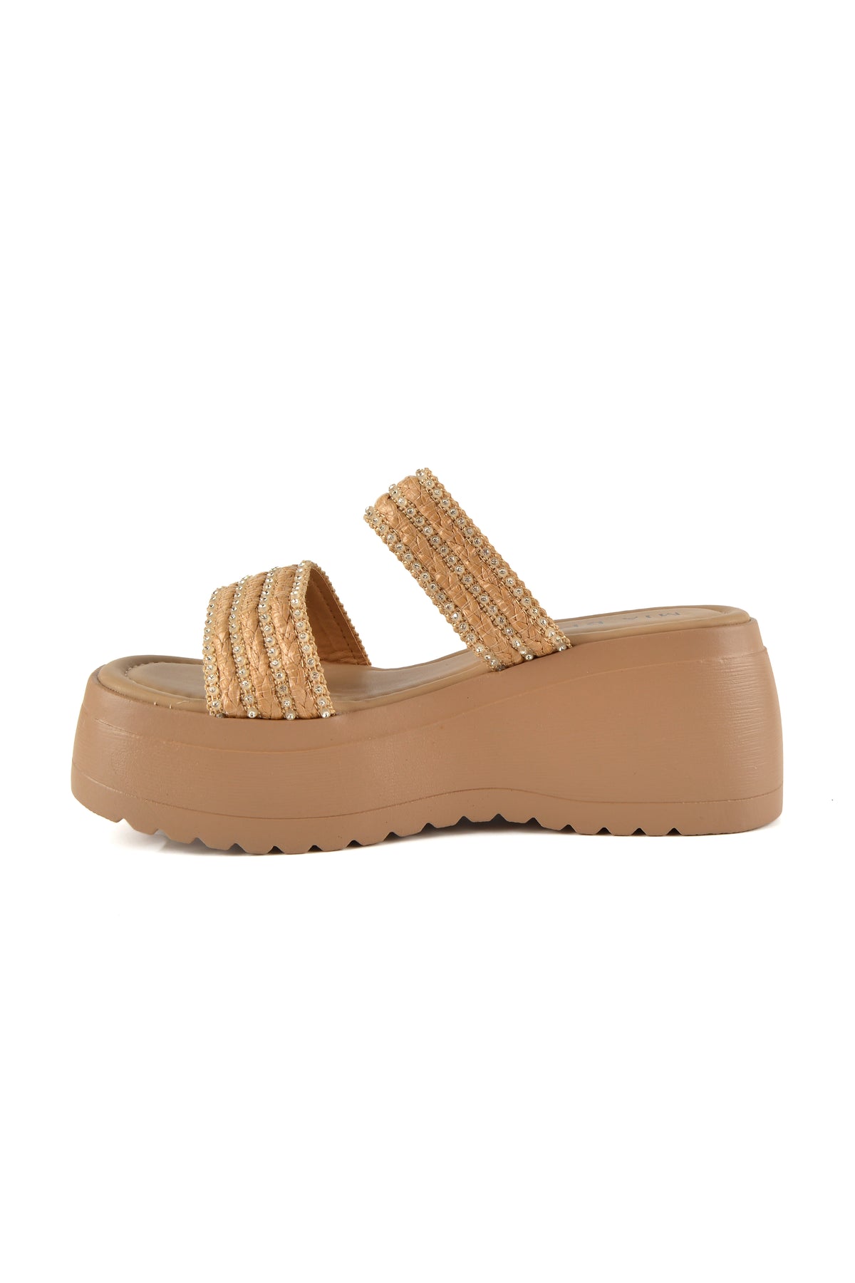MIA DIVA Embellished Platform Wedge Sandals 2569