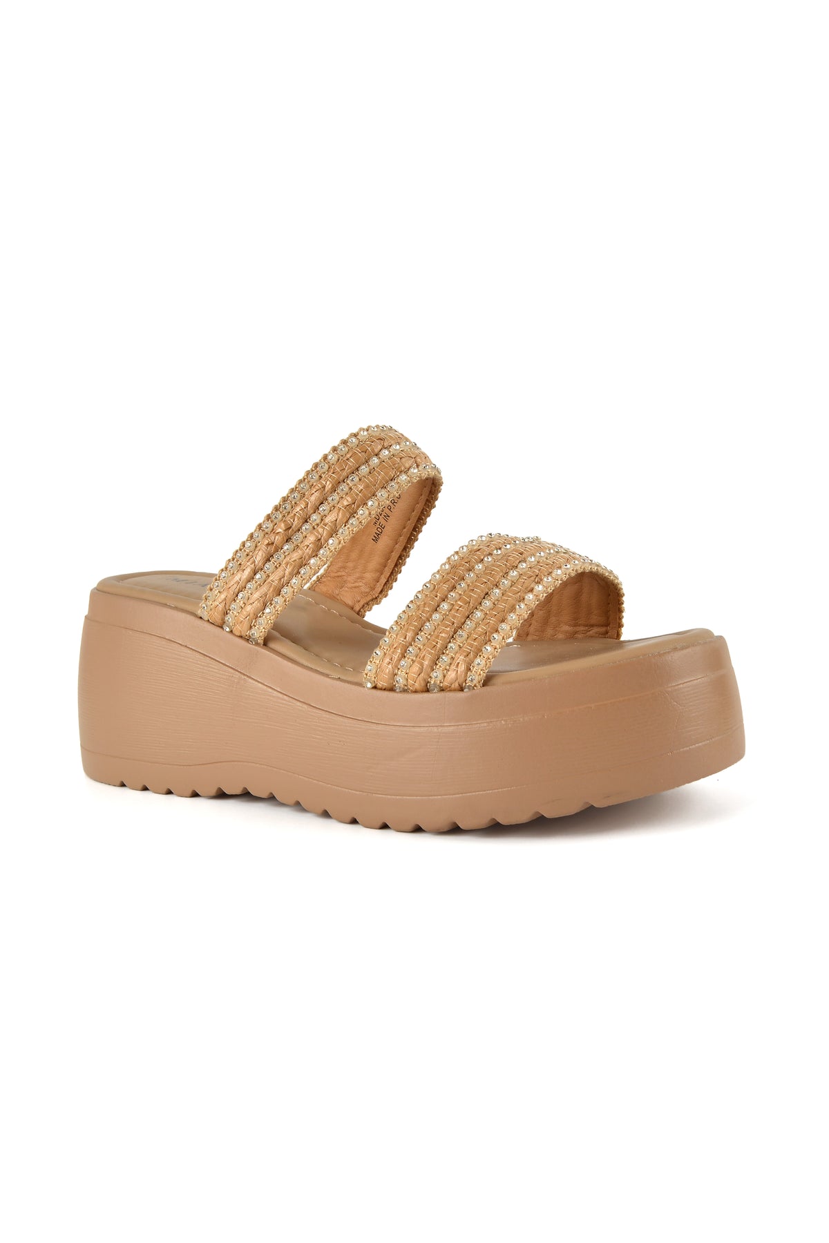 MIA DIVA Embellished Platform Wedge Sandals 2569