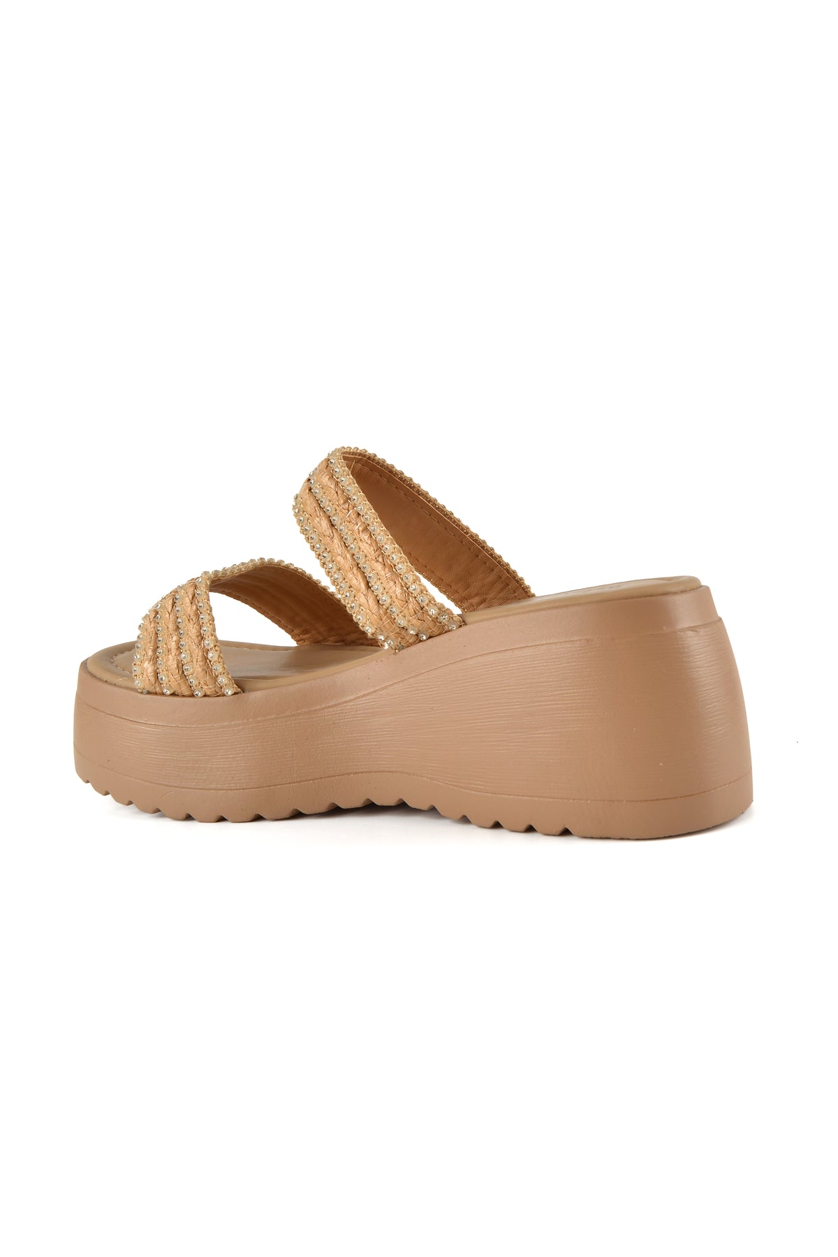 MIA DIVA Embellished Platform Wedge Sandals 2569