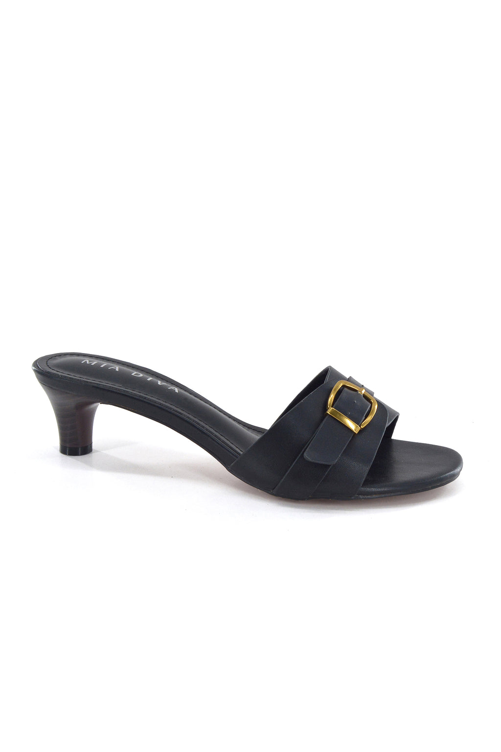 MIA DIVA Gold Buckle Detail Heeled sandals Lora 2577