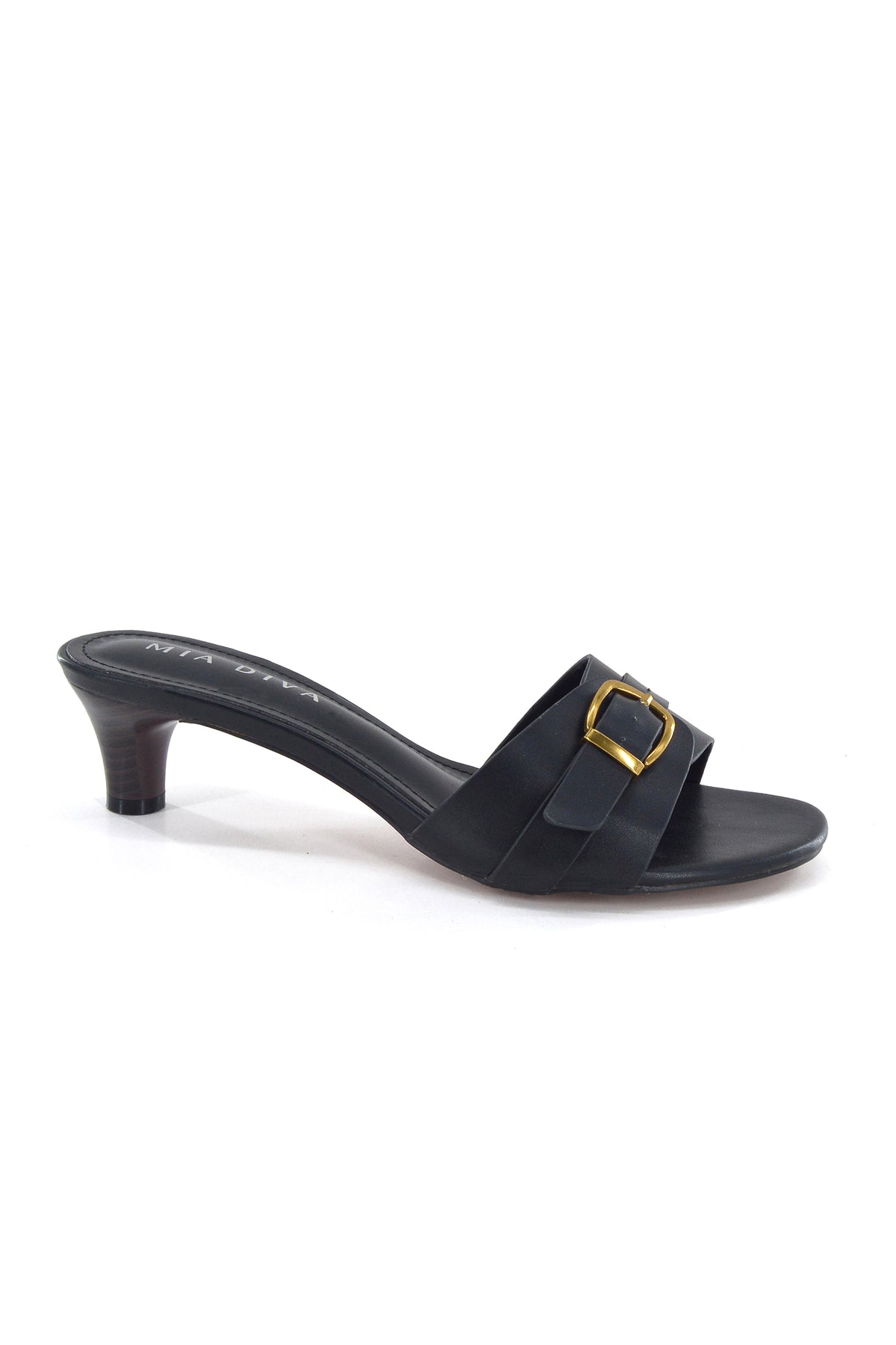 MIA DIVA Gold Buckle Detail Heeled sandals Lora 2577