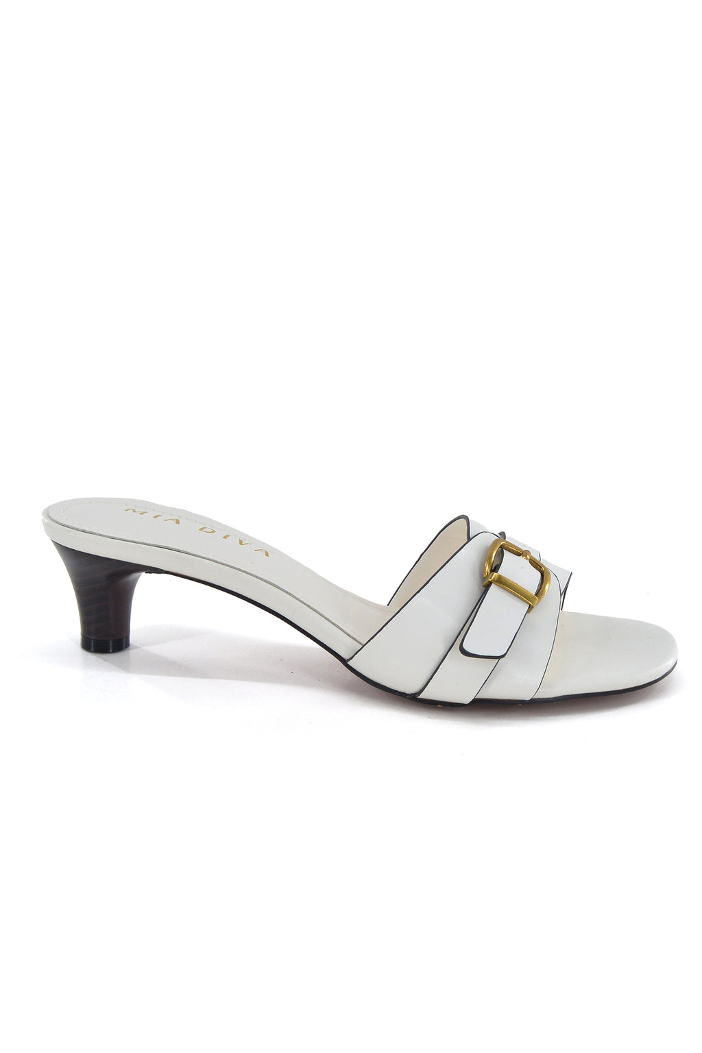 MIA DIVA Gold Buckle Detail Heeled sandals Lora 2577