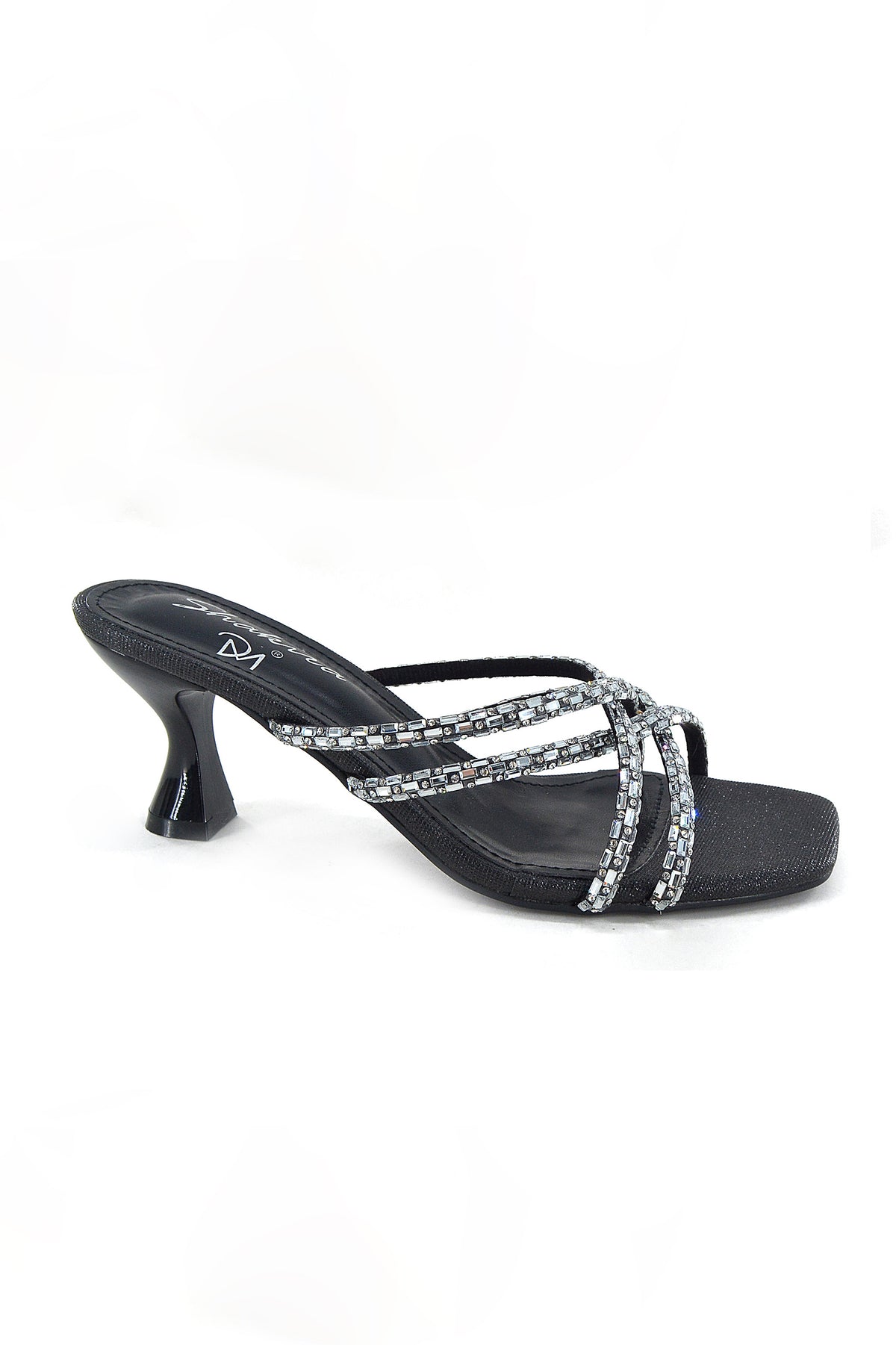 MIA DIVA Rhinestone Strappy Heeled mules Vivine 2552