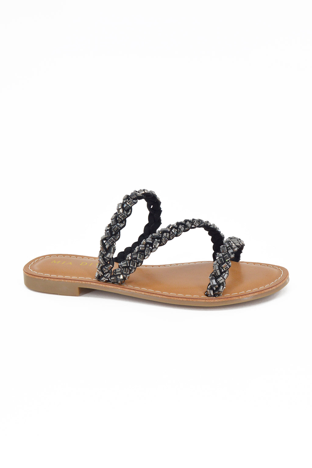 MIA DIVA Crystal Strap Flat Sandals Selina 2575