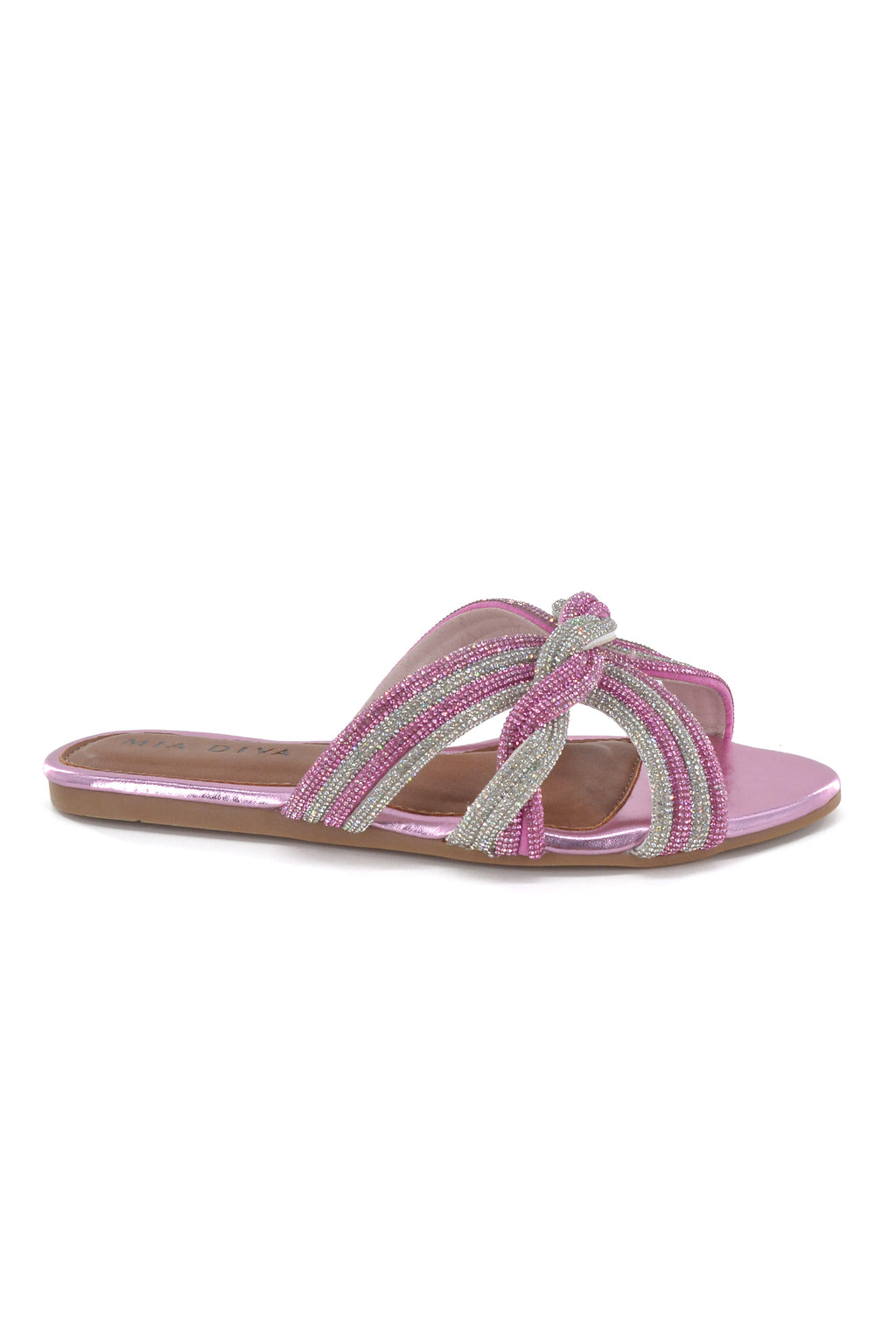 MIA DIVA Crystal Multi Strap Flat Sandals Likya 2560