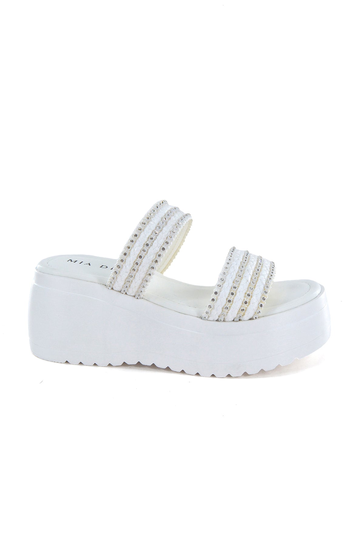 MIA DIVA Embellished Platform Wedge Sandals 2569