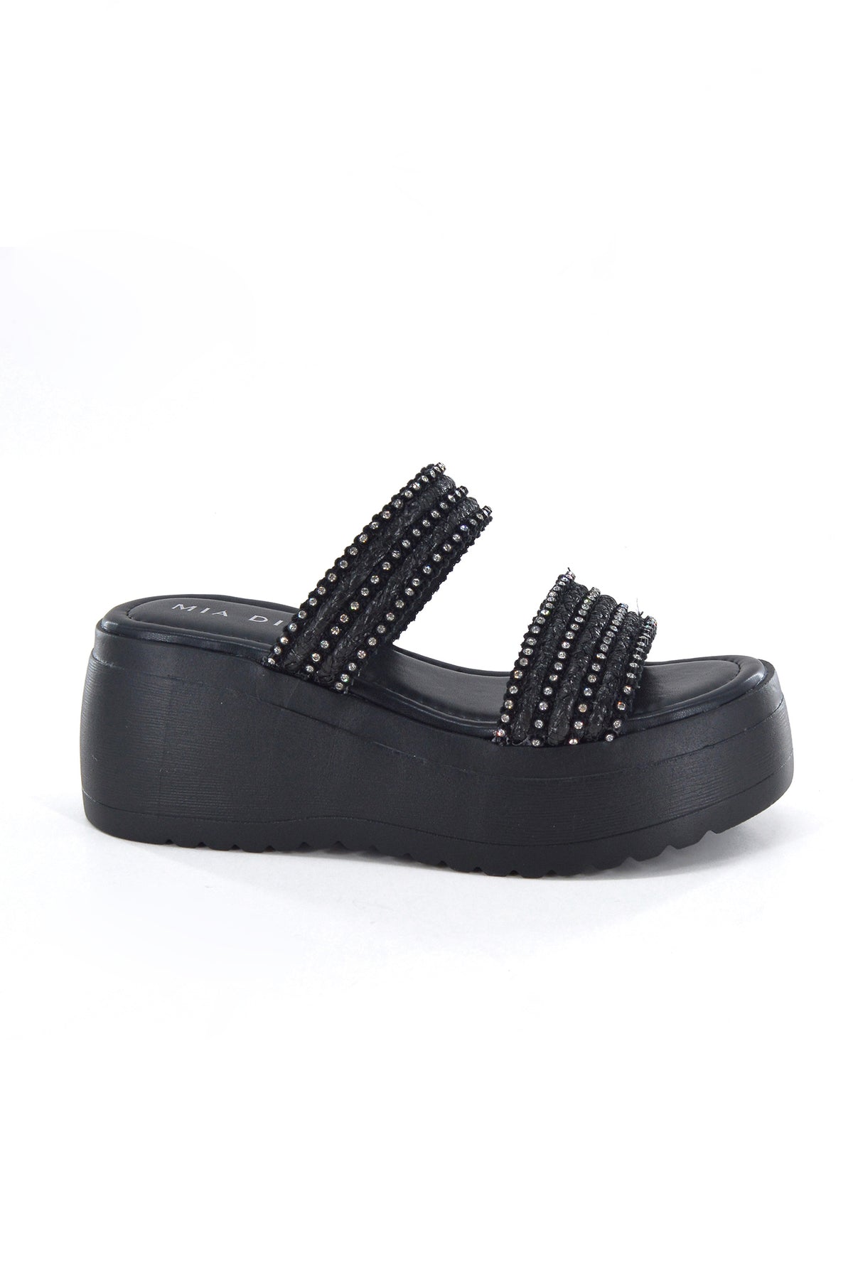 MIA DIVA Embellished Platform Wedge Sandals 2569